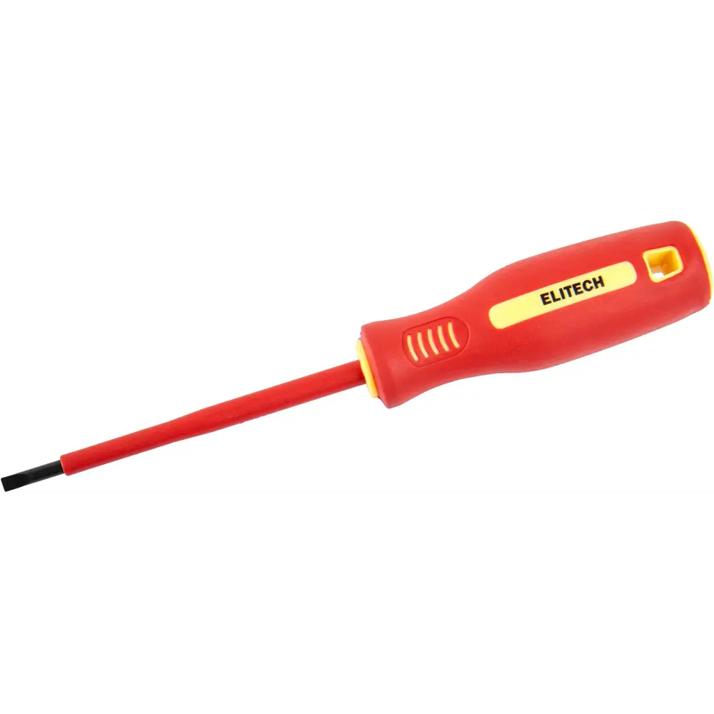 Отвертка диэлектрическая Elitech SL4.0x100 мм с магнитным наконечником 89407149 STLM-1576184