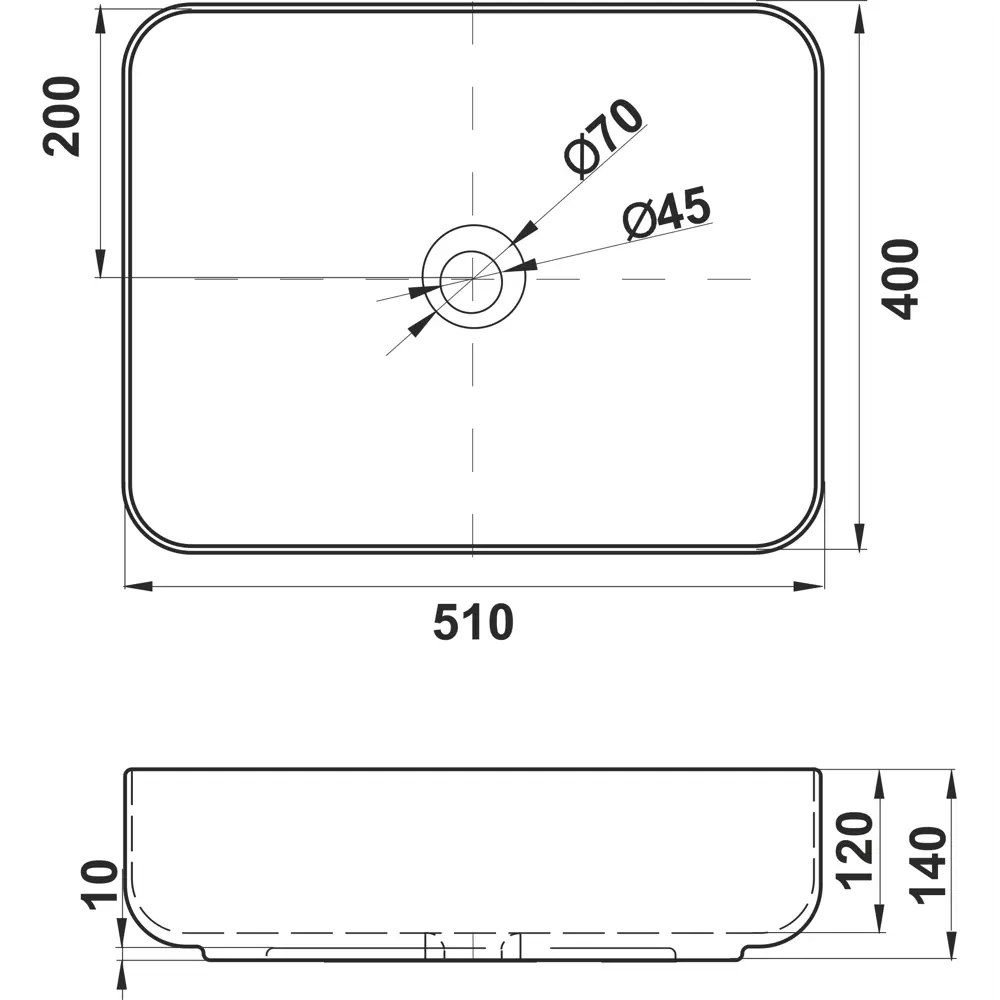 Раковина Melana MLN-78109 накладная 50 см Версаль STLM-2123966 - Вид №8