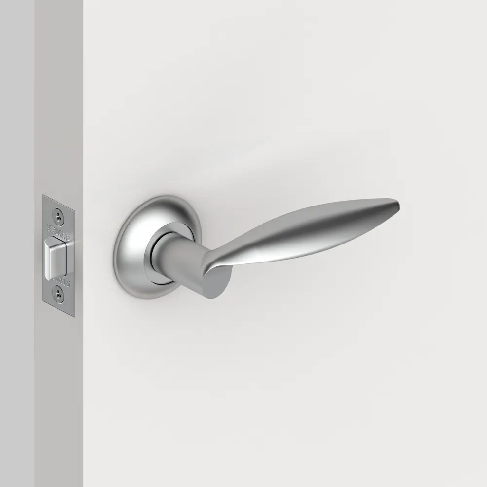 Ручка дверная на розетке Viola RM SC16, цвет матовый хром FUARO STLM-2162401 - Вид №7