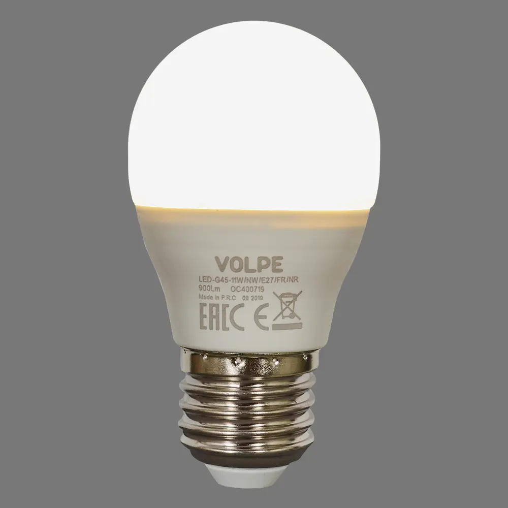 Светодиодная лампа Volpe Norma E27 11Вт шар белый свет 800лм 82303266 STLM-0905394 - Вид №2
