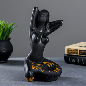 Подставка для мелочей "Египтянка" черная, 14х14х24 см БЕЗ БРЕНДА