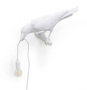 Светильник настенный Bird Lamp Looking Left, белый