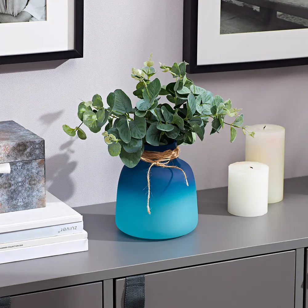 Ваза Белиз-1 стекло цвет бирюзовый 15 см EVIS STLM-2059435