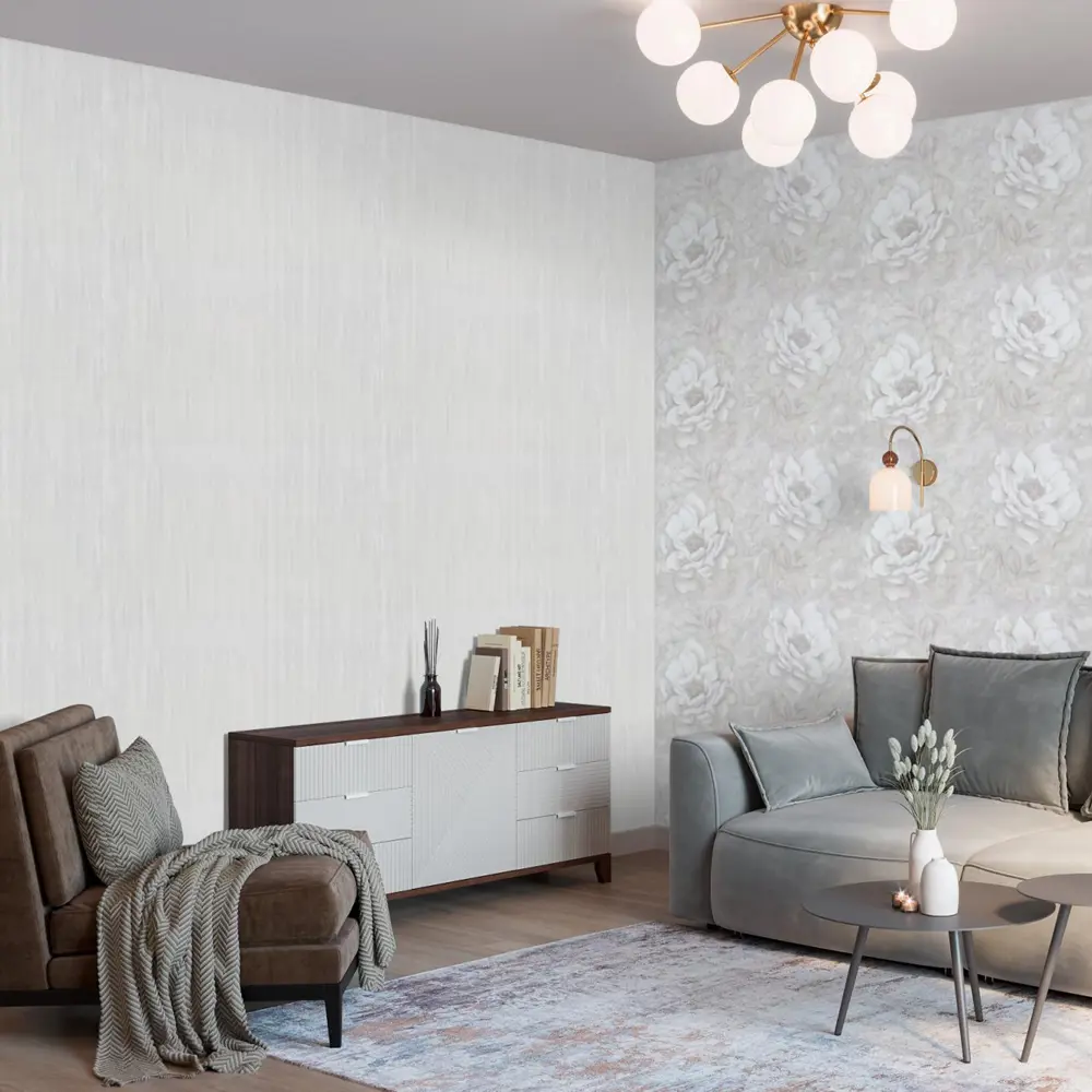 Флизелиновые обои Palitra Life Valencia в нежном бежевом тоне 89373857 STLM-1377417 - Вид №4