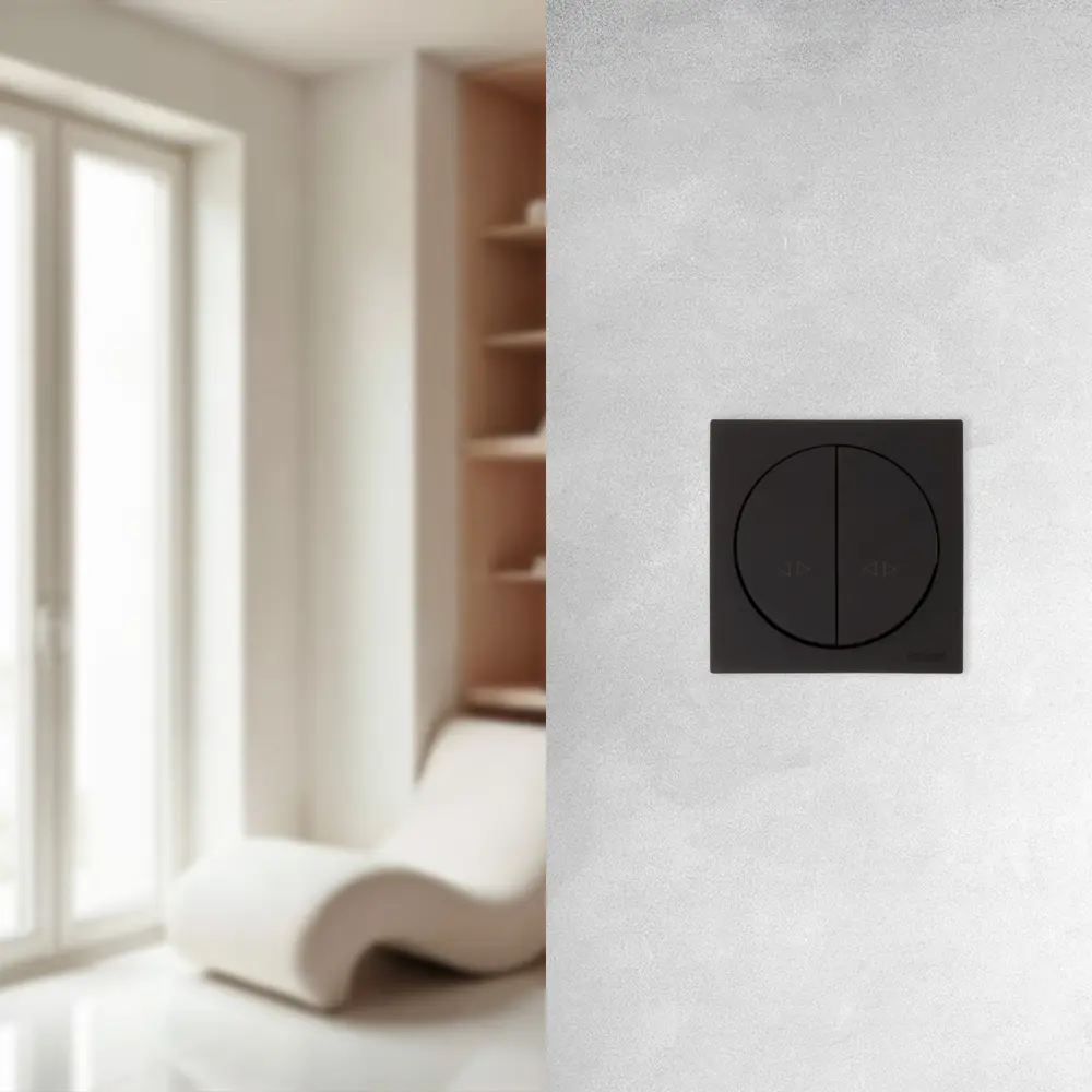 Выключатель промежуточный встраиваемый Lezard Osen 2 клавиши цвет черный STLM-2117790 - Вид №5