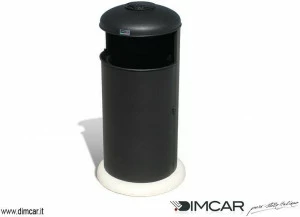 DIMCAR Урна для мусора уличная металлическая с крышкой и пепельницей Elite