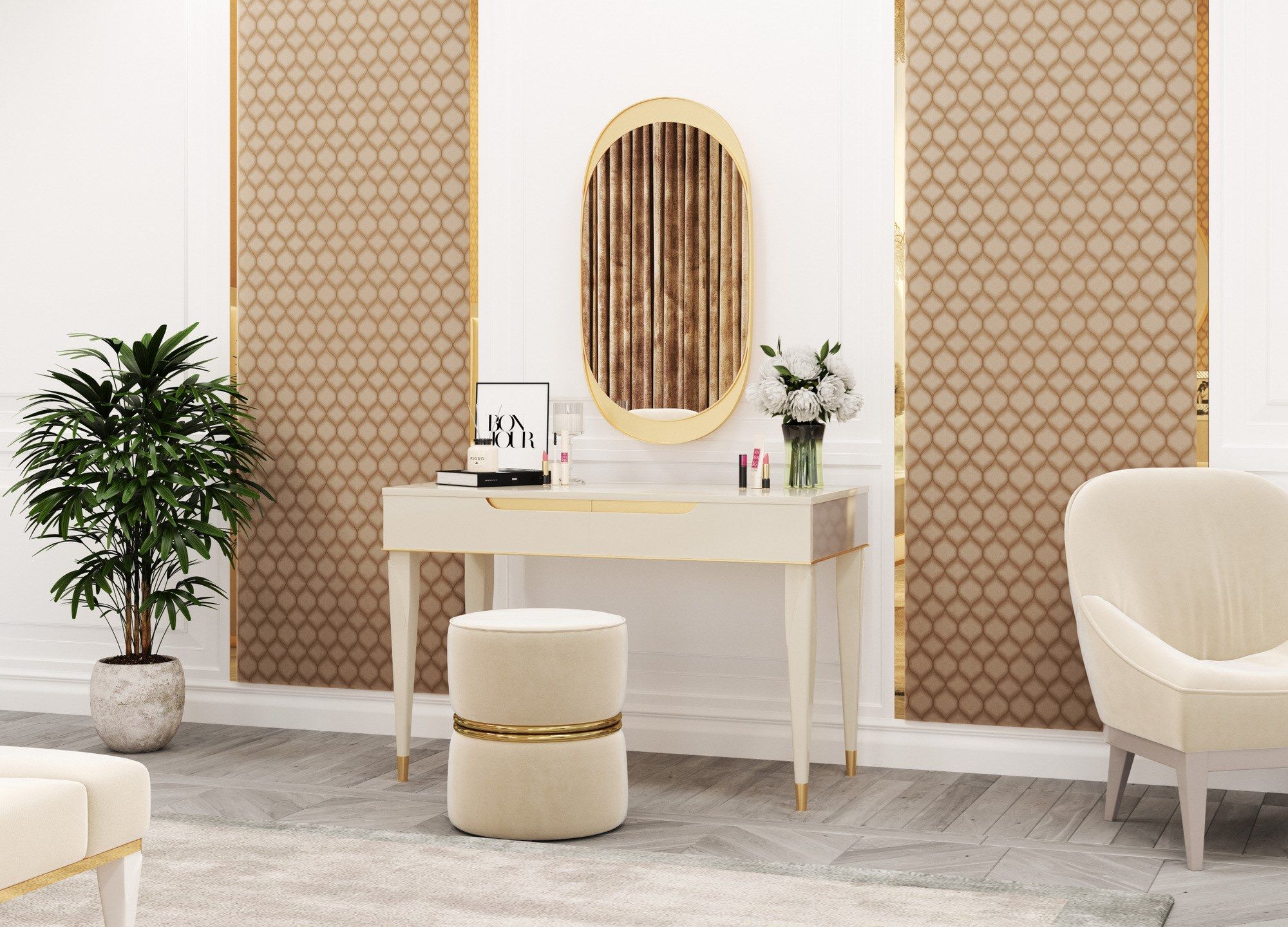 Круглый бархатный пуф GUERRA VANNI Clizia ARCH-00079790 - Вид №2