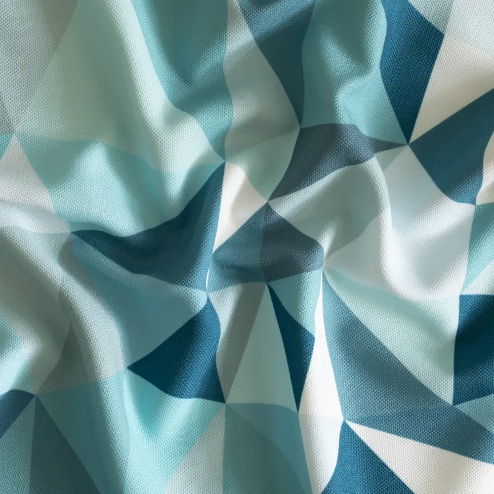 Штора на ленте Ромбы 160x260 см цвет синий GARDEN STLM-2049417 - Вид №4