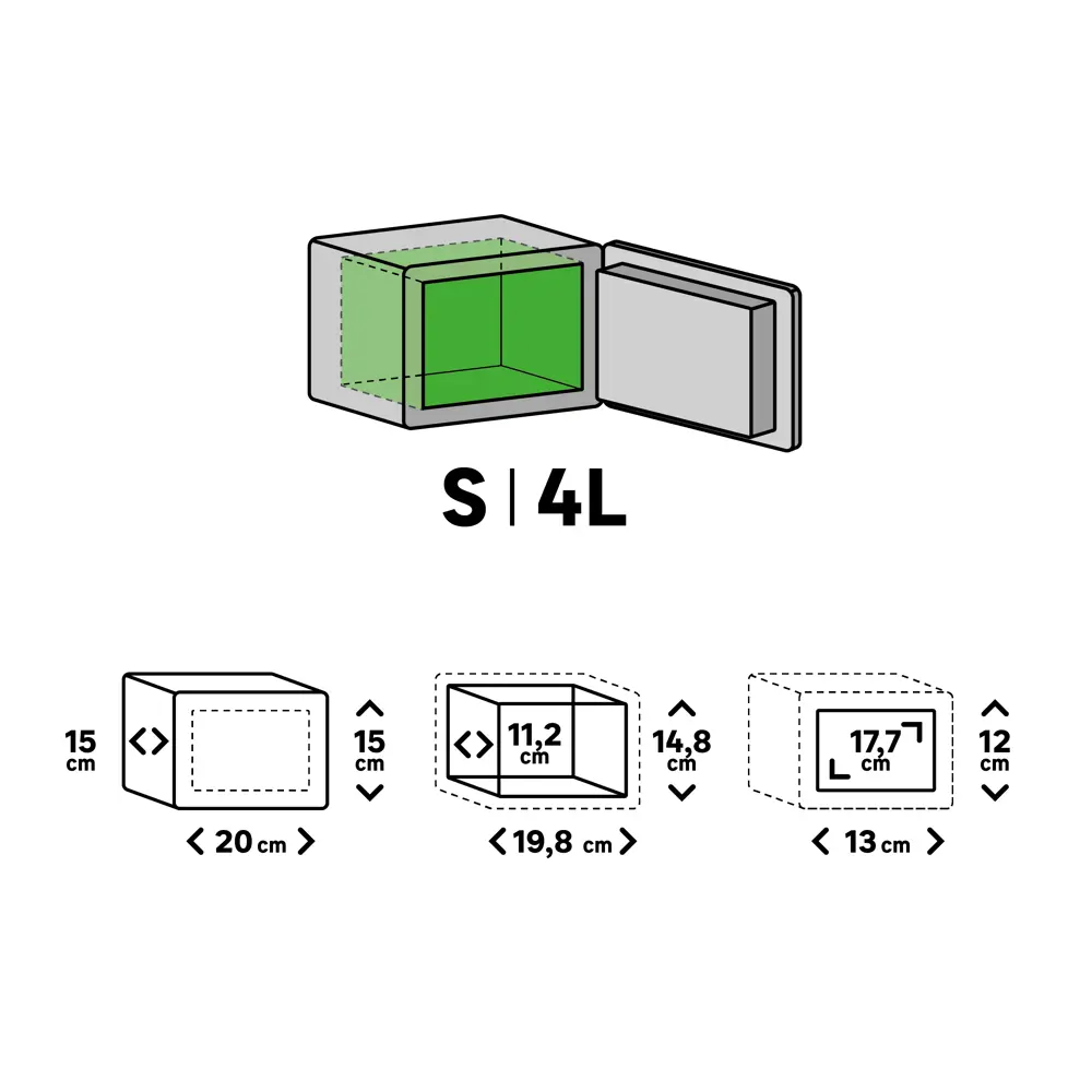 Сейф Standers 4 л электронный замок 20x15x15 см сталь STLM-2053876 - Вид №7