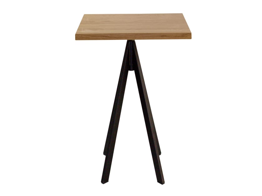 Высокий квадратный обеденный стол из стали и дерева Sedex Икебана ARCH-00046504