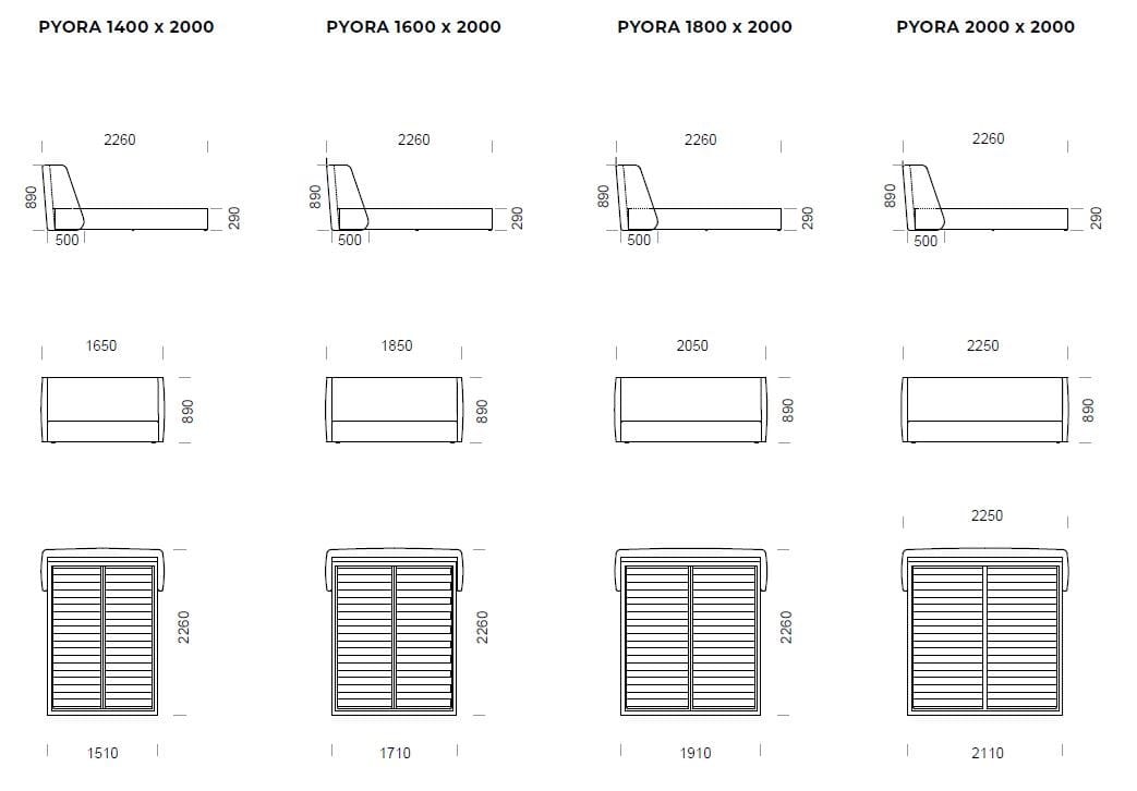 Двуспальная кровать с мягкой тканью Nobonobo PYORA ARCH-00102951 - Вид №5