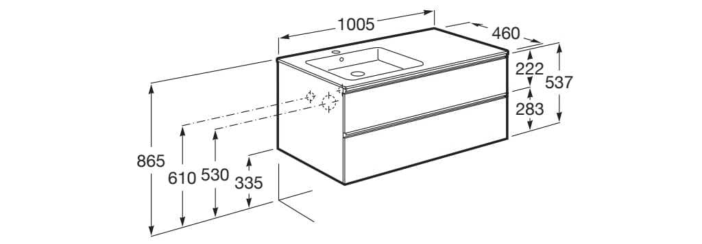 Деревянный подвесной умывальник Roca The Gap ARCH-00151646 - Вид №17