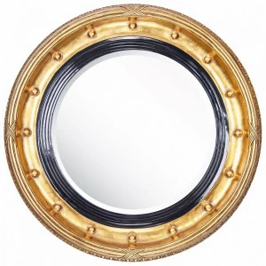 Зеркало настенное круглое 76 см античное золото с черным Olimp ART-ZERKALO ДИЗАЙНЕРСКИЕ 00-3884089 Зеркальный;золото;черный