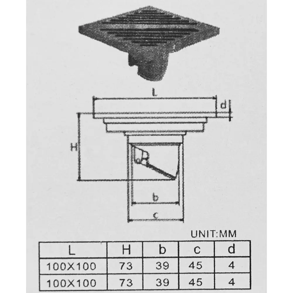 Трап для душа Orange OT01-008b сухой затвор 100х100 мм черный STLM-2035400 - Вид №7