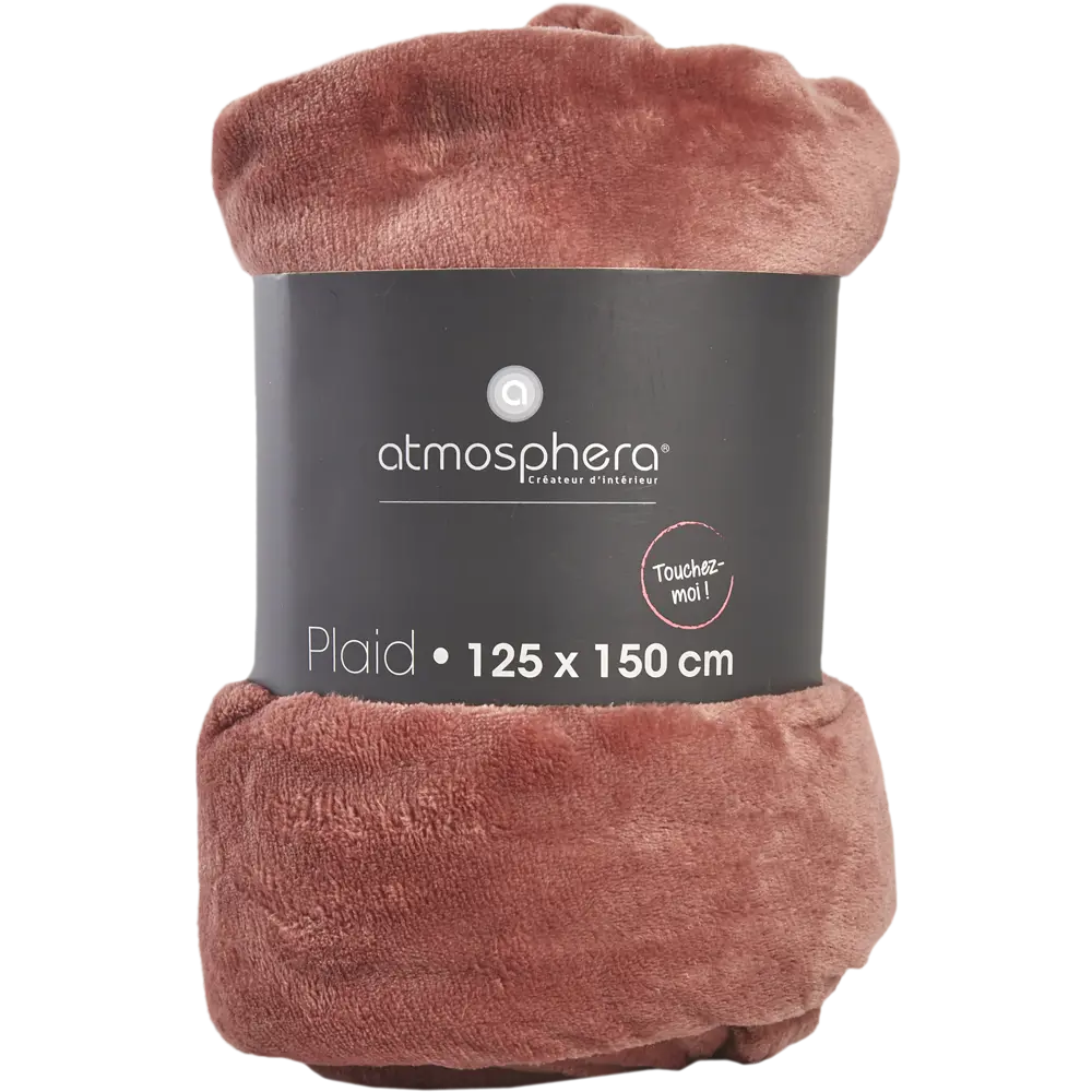 Плед 125X150 см фланель цвет красный Atmosphera STLM-2150520 - Вид №3