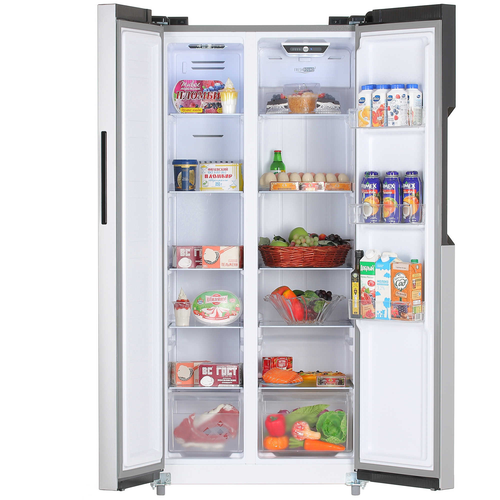 8194003 Холодильник Side by Side   GiNZZU NFK-420 SbS серебристый STDN-0066271 - Вид №5