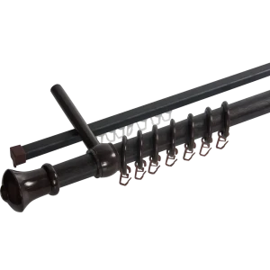 Карниз двухрядный Успех 160 см цвет венге