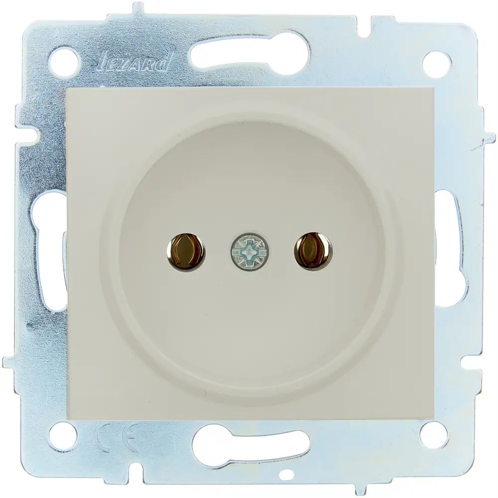 Розетка встраиваемая Lezard Asti без заземления цвет кремовый STLM-2057084