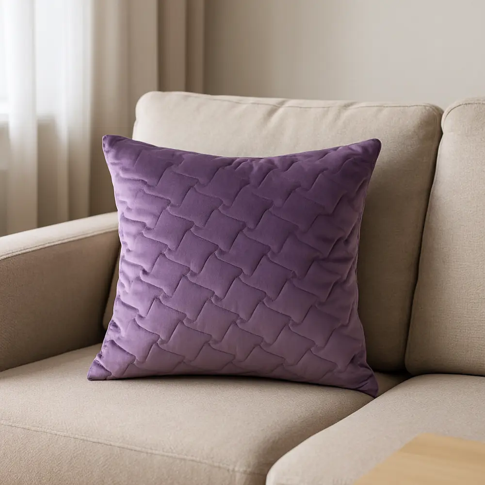 Подушка декоративная Linen Way Verona 50x50 см цвет сиреневый Orchid 3 STLM-2151047 - Вид №3