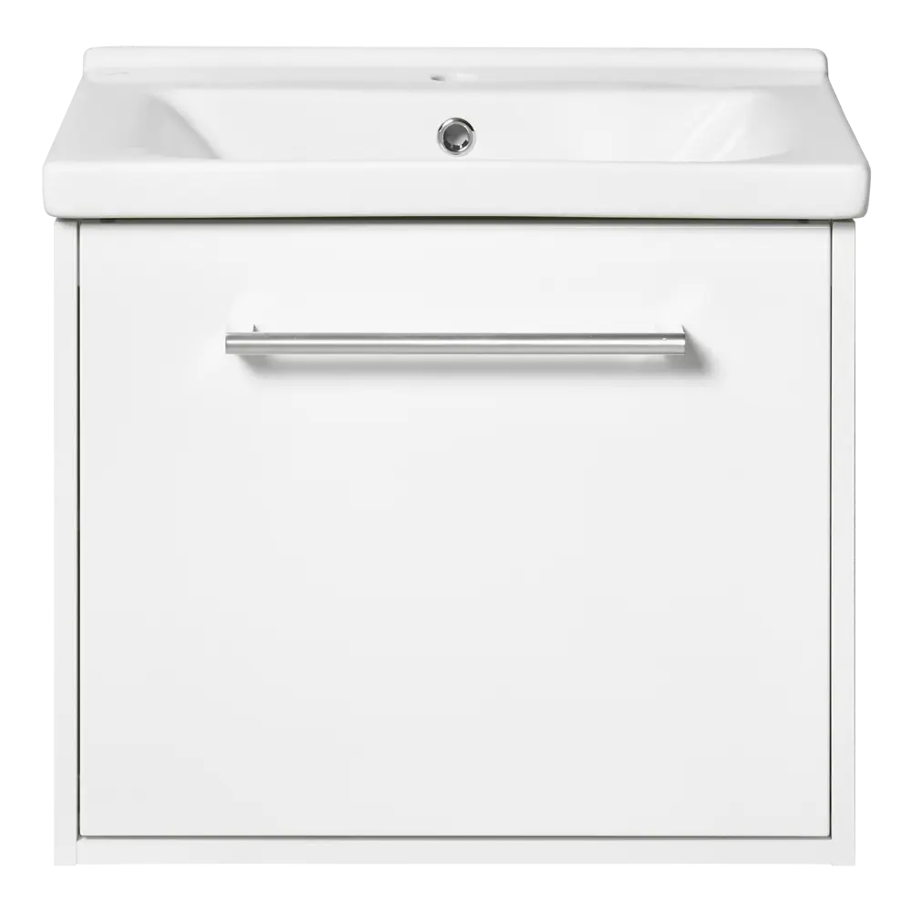 Тумба под раковину подвесная Aquaton Мерида 60 см цвет белый STLM-2073088