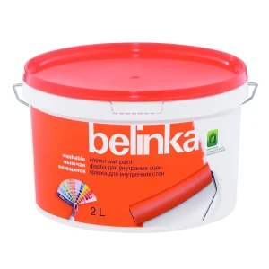 Краска для стен моющаяся Belinka ВД B3 матовая белая 1.86 л