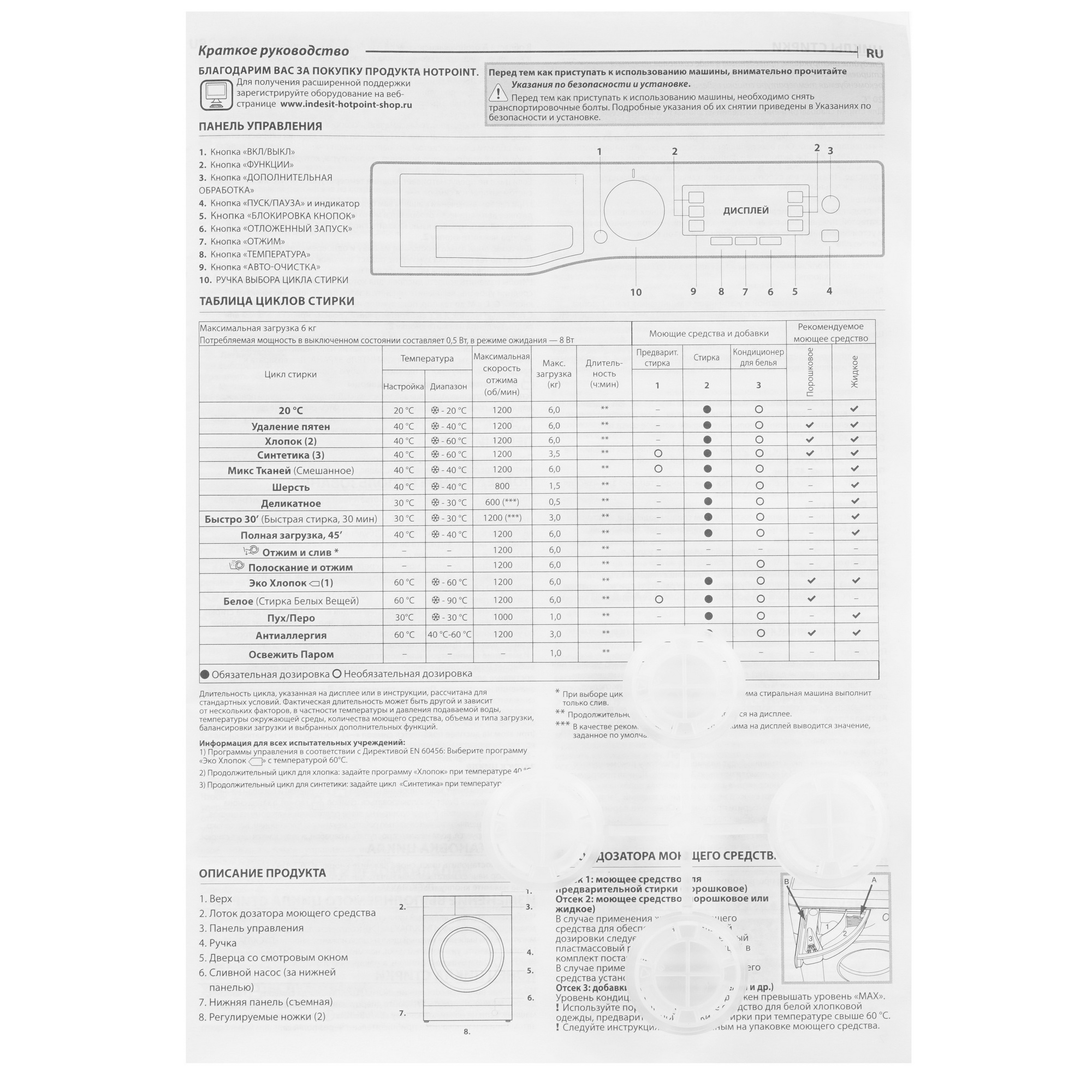 9960650 Стиральная машина Hotpoint NSD 6239 S VE RU белый STDN-0105385 - Вид №10