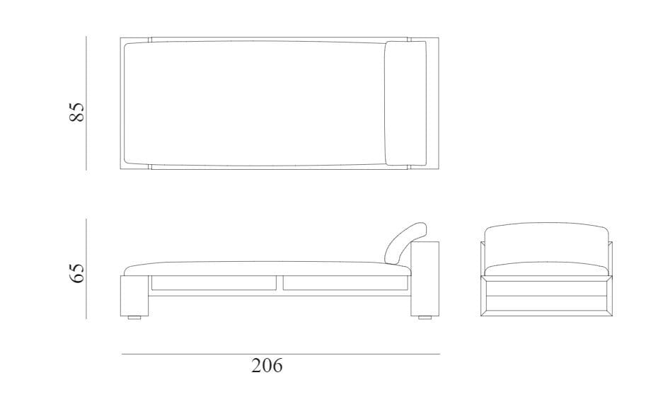 Садовый спальный мешок из ткани и красного дерева Exteta Bellagio ARCH-00052131 - Вид №2