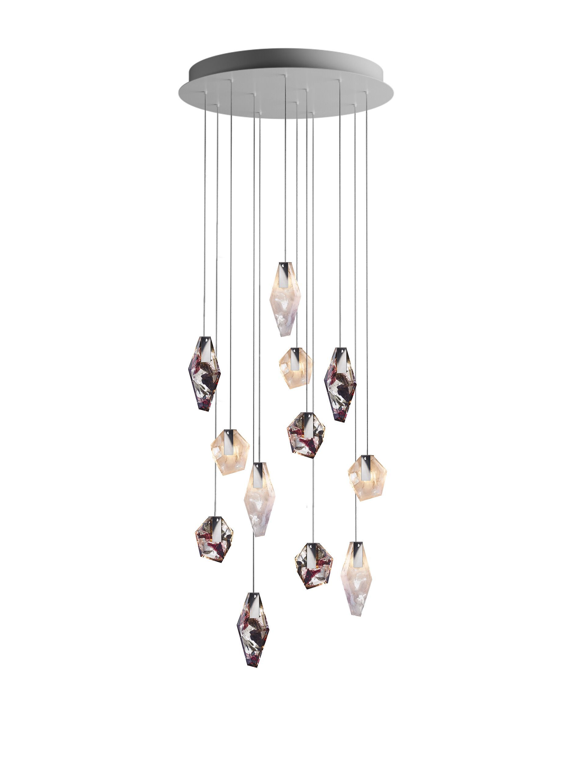 Стеклянная светодиодная люстра bomma Фрагменты ARCH-00005090 - Вид №3