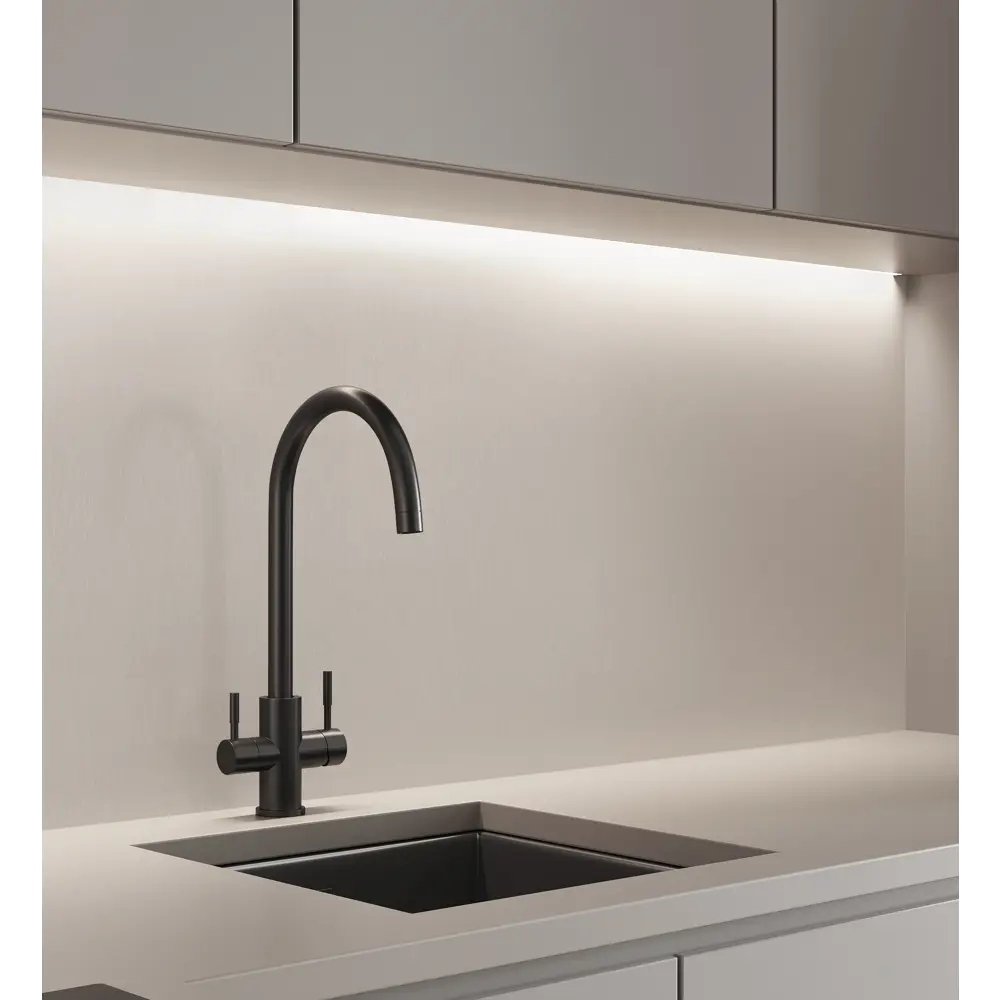 Стеновая панель для кухни Alumoart Metal Graphite 240x0.4x60 см алюминий цвет нержавеющая сталь STLM-2189824 - Вид №2