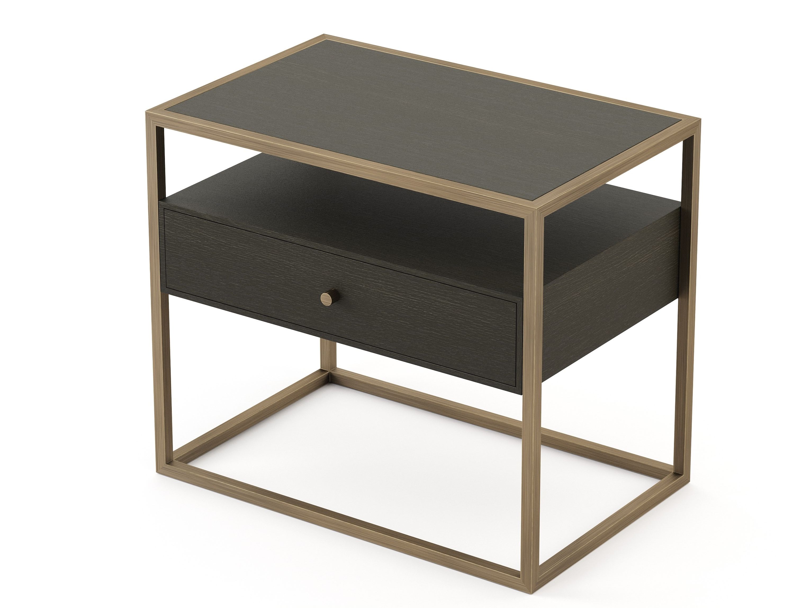 Прямоугольная прикроватная тумбочка из шпона с ящиками Stylish Club мост ARCH-00103665 - Вид №16