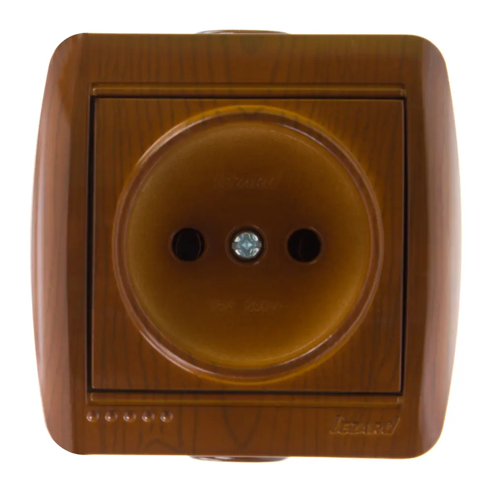 Розетка накладная Lezard Nata без заземления, цвет сосна STLM-2142074