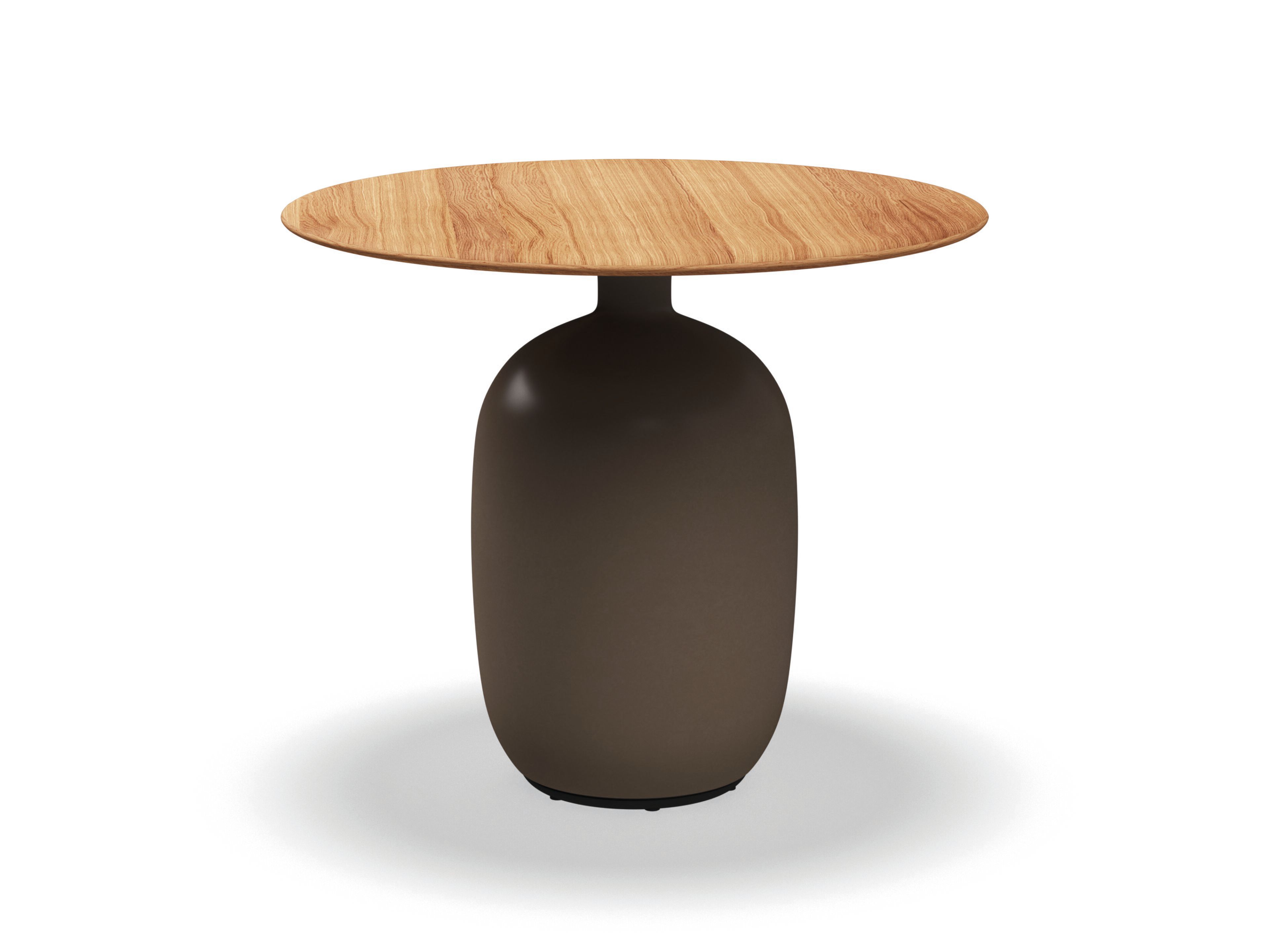 Круглый керамический садовый стол с тиковым верхом Gloster KASHA ARCH-00007026 - Вид №1