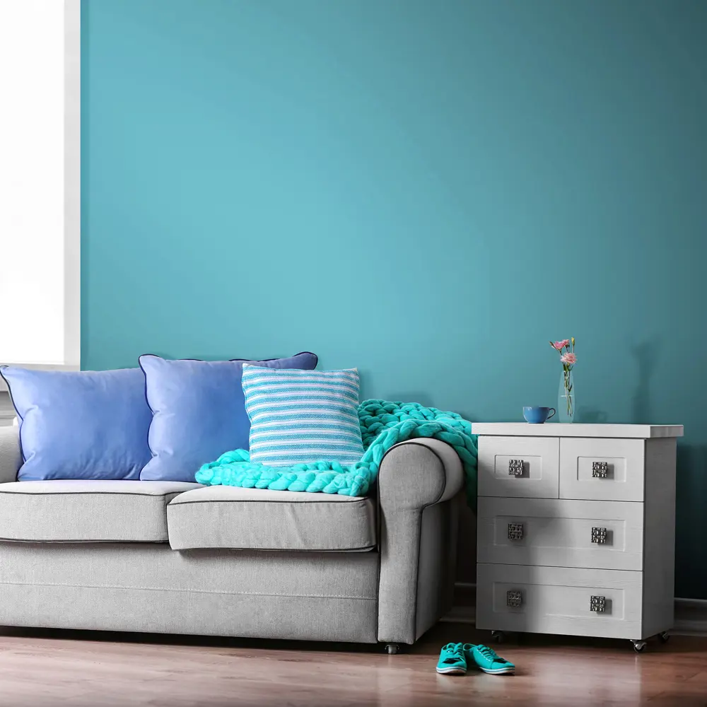 Обои флизелиновые Inspire с эффектом окрашенных стен голубые 0.53х10 м эффект окрашенных стен STLM-2109432 - Вид №3