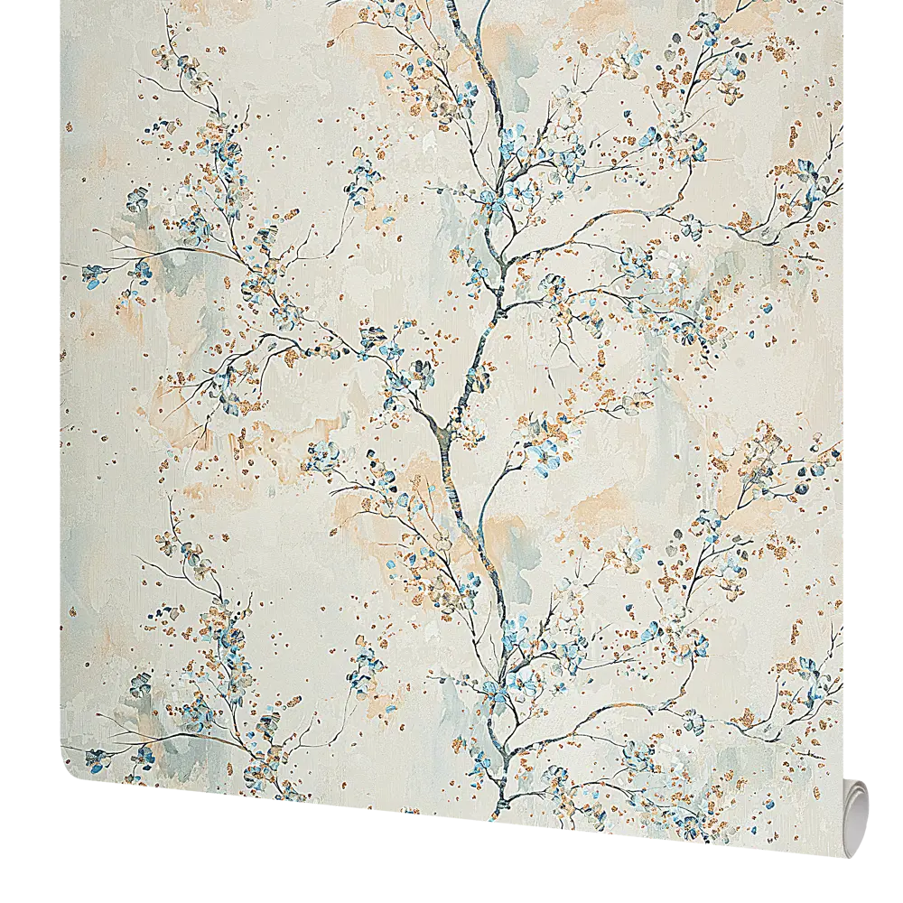 Обои Ateliero Scarlett темно-бежевые с растительным орнаментом 89409071 STLM-1573198