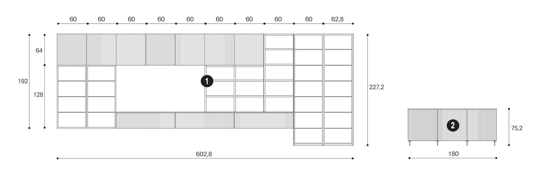 Оборудованная стена Giessegi день за днем ARCH-00126034 - Вид №4