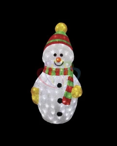 Светодиодная фигура "Снеговик с шарфом" 60 см SUPERNW СВЕТОВЫЕ ФИГУРЫ 217565 Белый