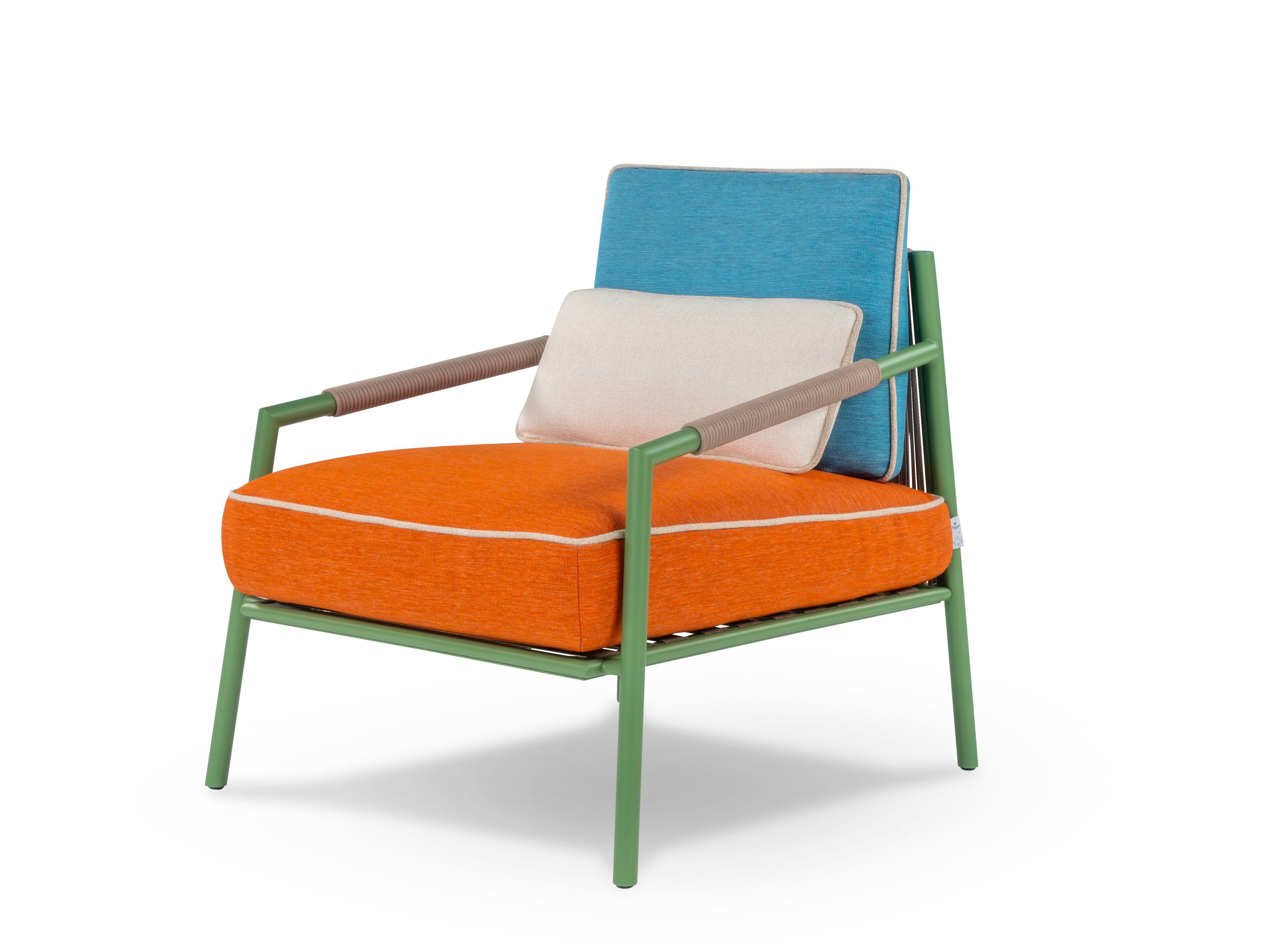 Съемное тканевое садовое кресло с подлокотниками Calia Italia Outdoor ARCH-00137854