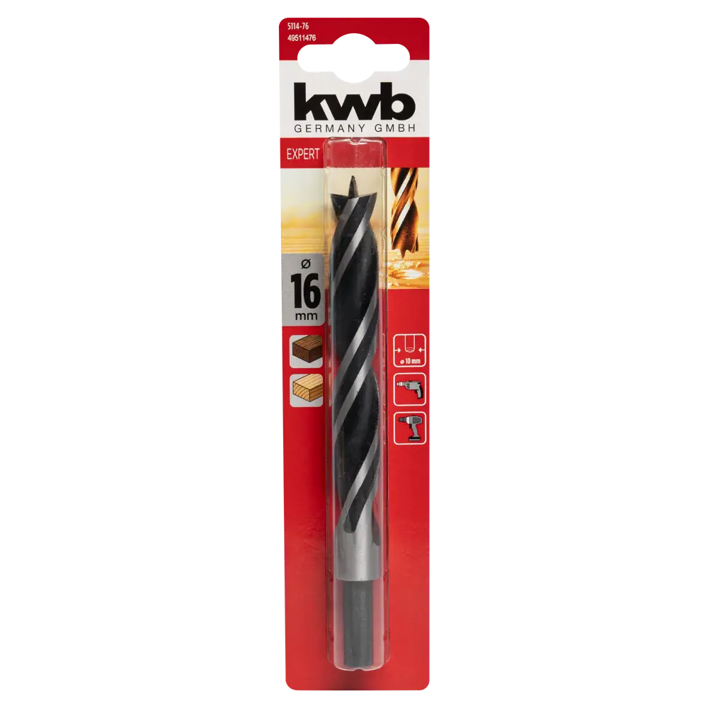 Сверло спиральное по дереву KWB 5114-76 16x160 мм STLM-2170956 - Вид №3