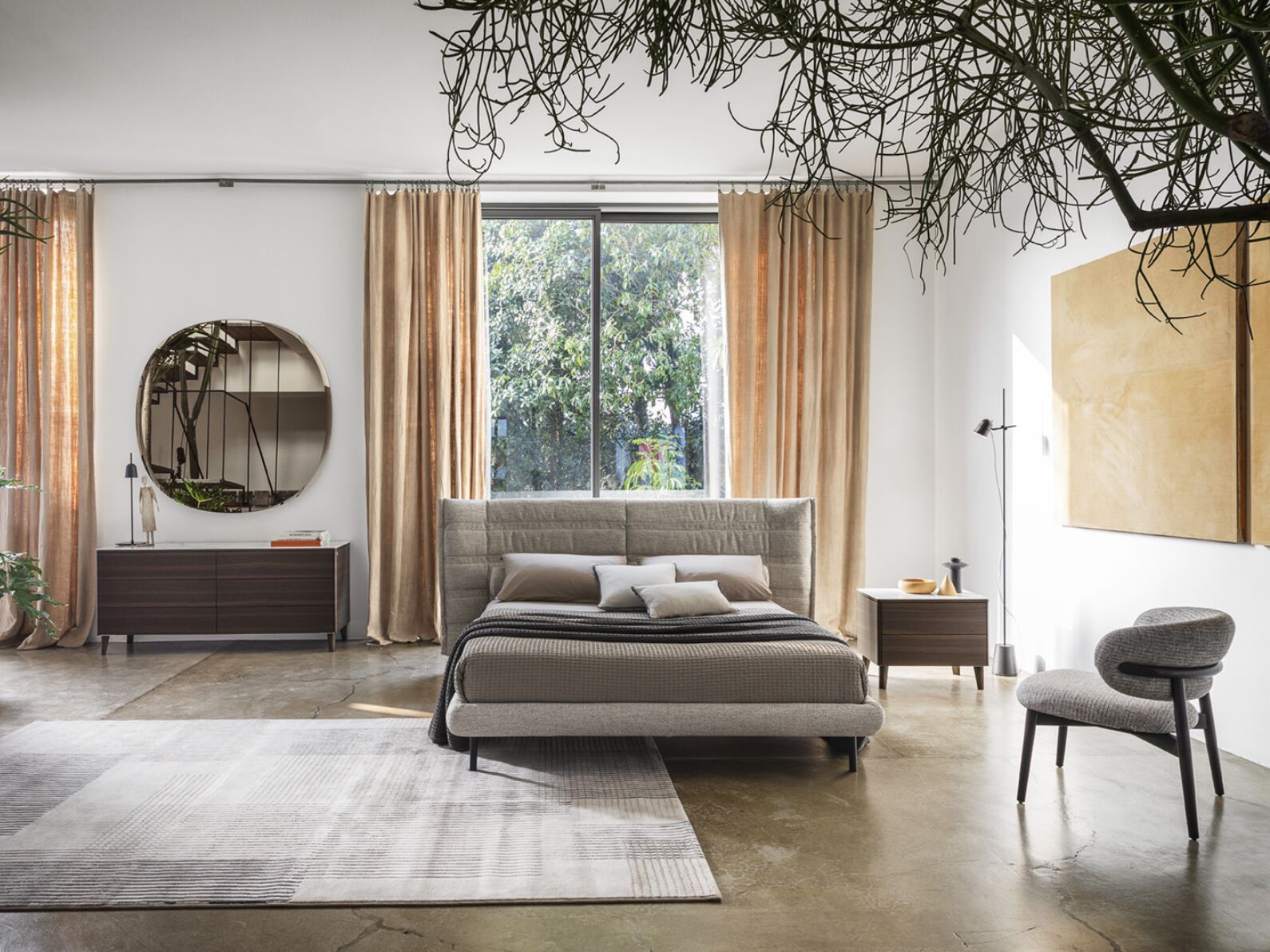 Мягкая кровать из ткани Calligaris MONBED ARCH-00079273 - Вид №2