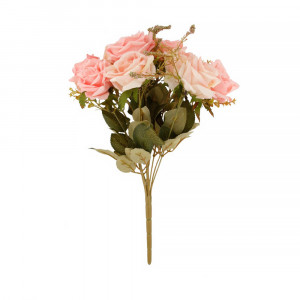 0170 Искусственное растение Букет роз с дек. зеленью 40 см ткань полиэстер KEP KEP