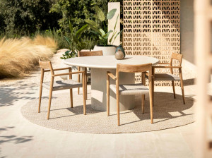 Круглый джутовый ковер