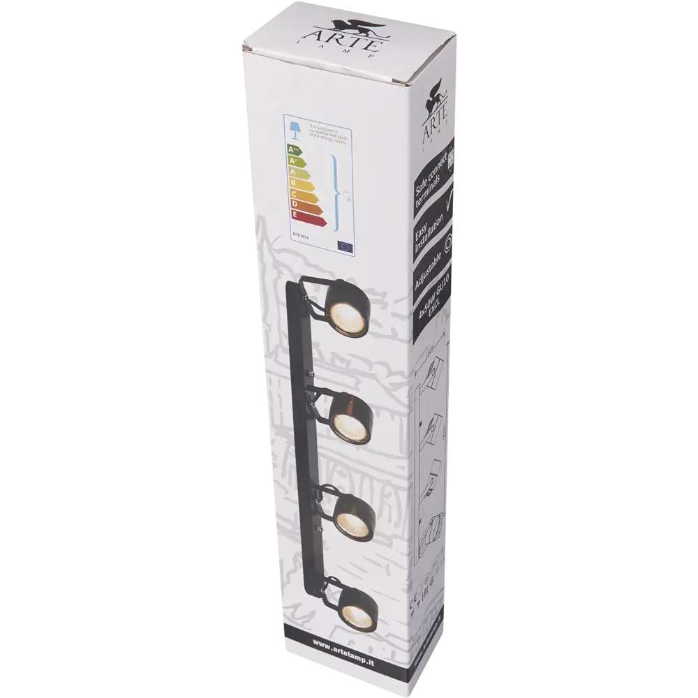 Спот поворотный Lemy 4хGU10х50 Вт металл цвет белый Arte Lamp STLM-2046006 - Вид №5