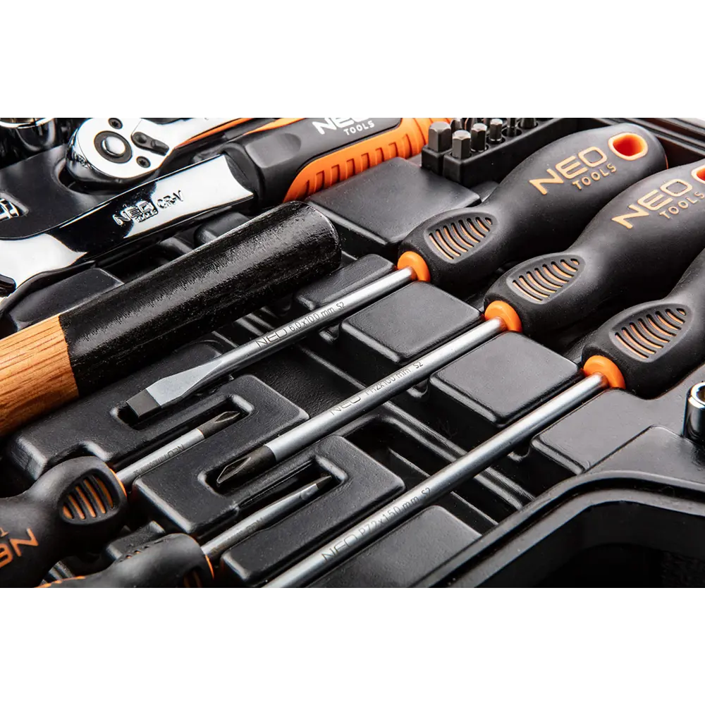 Набор инструментов Neo 100 предметов, 1/2”, 1/4” Neò STLM-2157079 - Вид №4