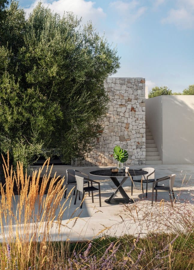 Садовый стол с алюминиевым основанием и керамогранитом MY YOUR Push ARCH-00011372