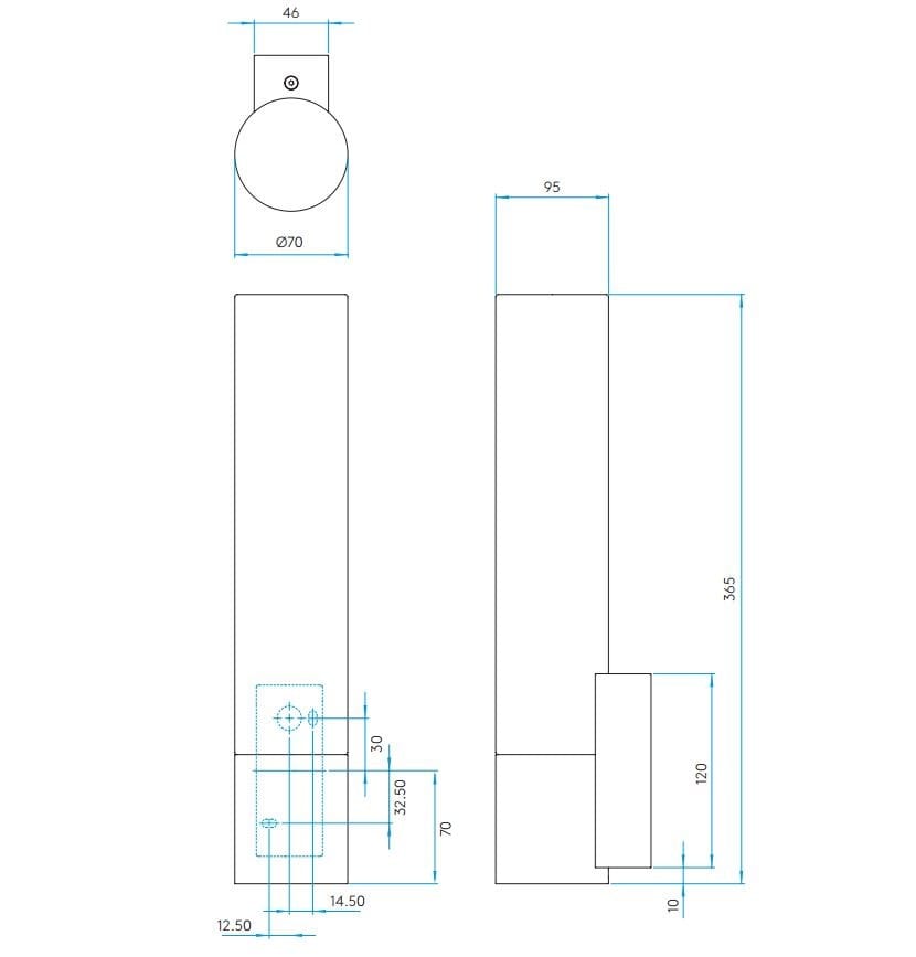 Цинк и стекло светодиодный настенный светильник Astro Lighting Киото ARCH-00017363 - Вид №6