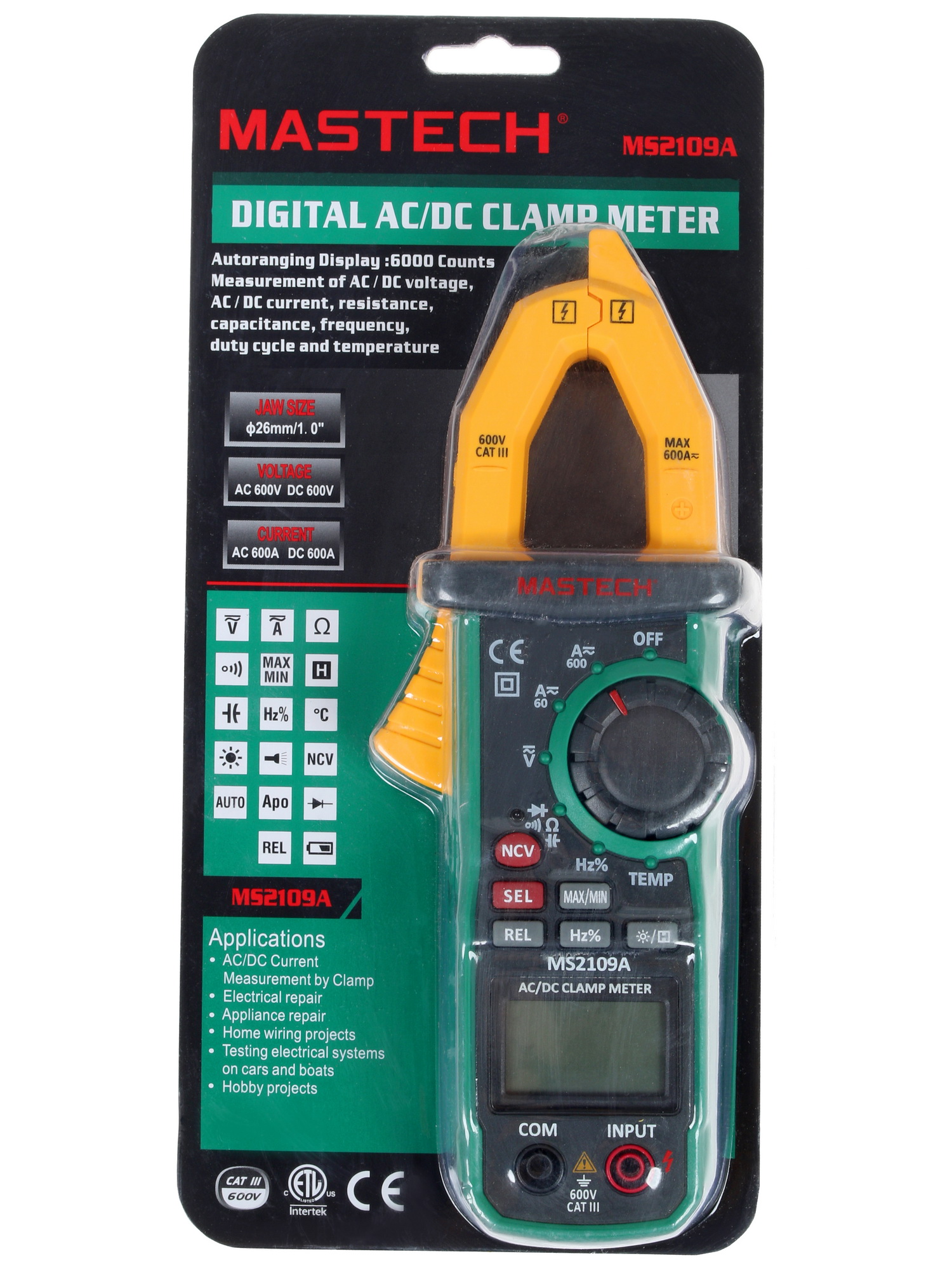 Клещи токоизмерительные Mastech MS2109A 1128046 STDN-0124280 - Вид №9