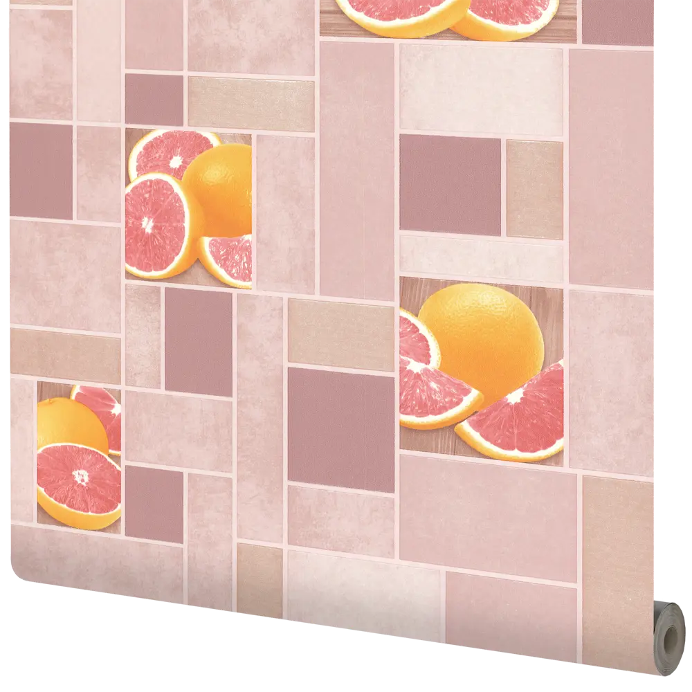 Обои виниловые Аспект Ру Цитрус розовые 0.53 м 10103-58 STLM-2121186