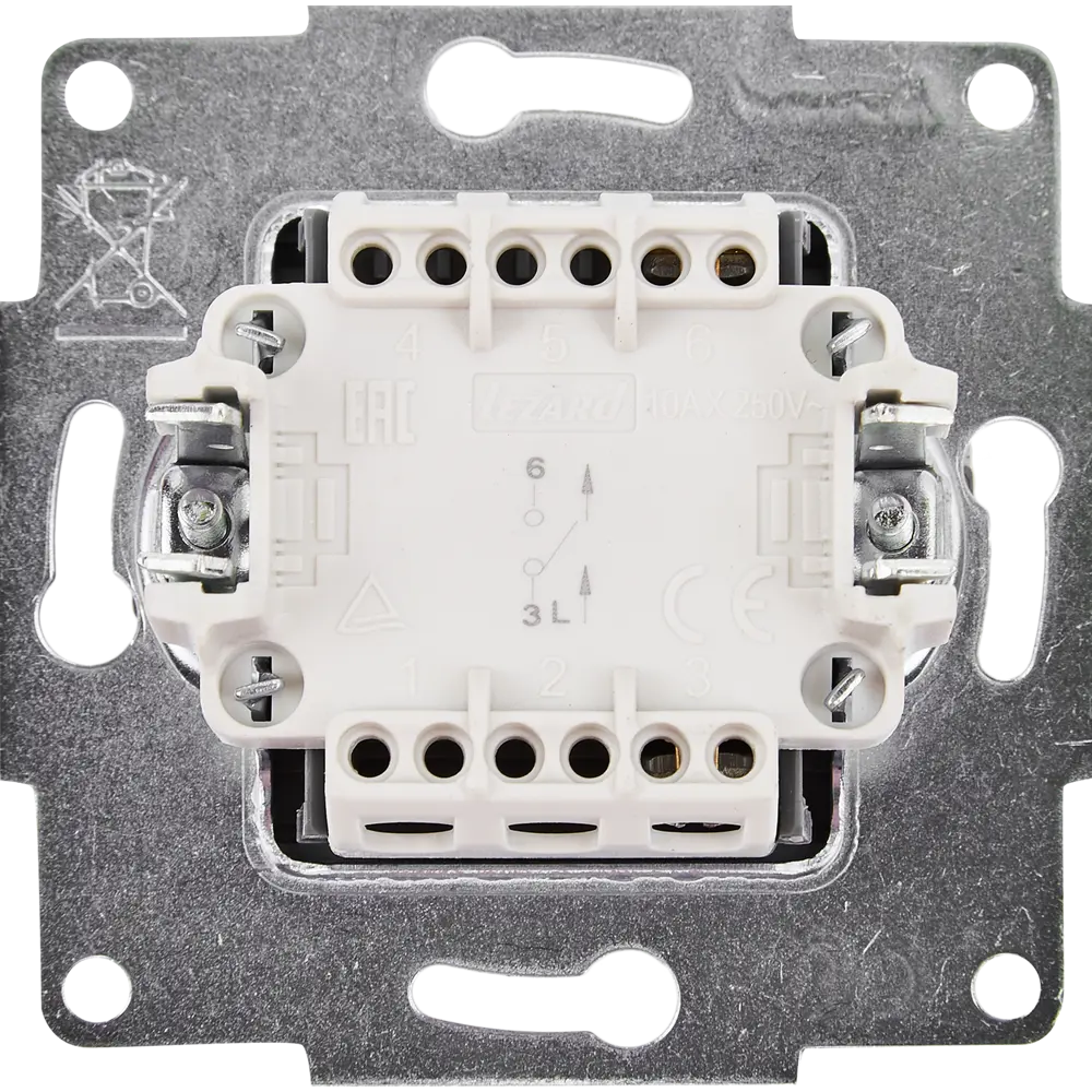 Выключатель Lezard Karina цвет жемчужный белый перламутровый STLM-2134710 - Вид №2