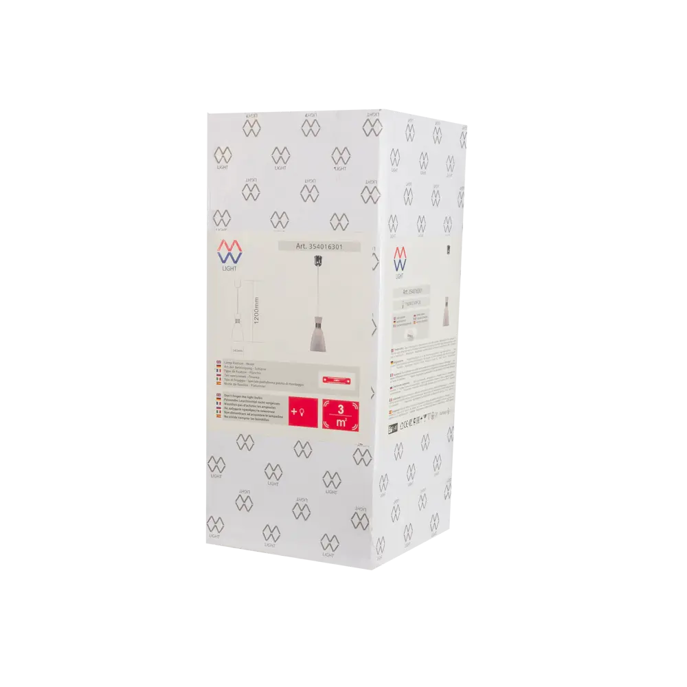 Подвесной светильник Лоск 1xE14x60 Вт, металл/стекло, цвет хром/белый MW-Light STLM-2089015 - Вид №7