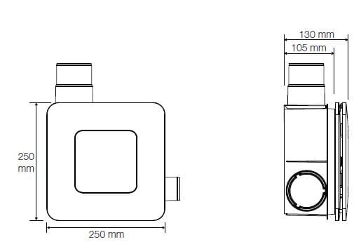Встраиваемый настенный вытяжной вентилятор OLI HAPPY AIR ARCH-00088222 - Вид №3